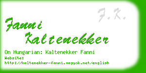 fanni kaltenekker business card